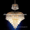Top quality LED modern crystal chandelier pendant light for hotel lobby decoration